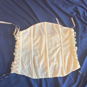 Forever 21 White Knit Bustier Top